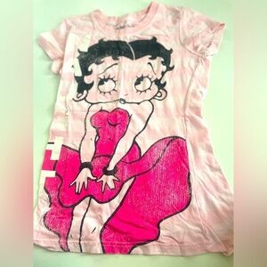 Betty boop vintage tshirt juniors medium pink